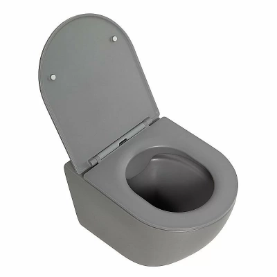 Унитаз подвесной BelBagno Colorato BB062CHR-GR безободковый, серый матовый