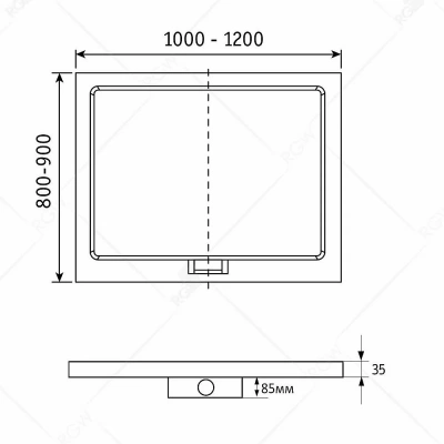 Душевой поддон RGW GWS 03150290-01 90x100 белый