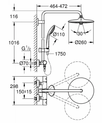 Душевая система Grohe Euphoria System 27615001
