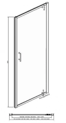 Душевая дверь Bravat DROP BD080.4110A