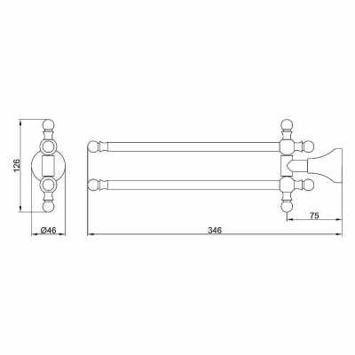 Полотенцедержатель Veragio Gialetta VR.GIL-6424.DO
