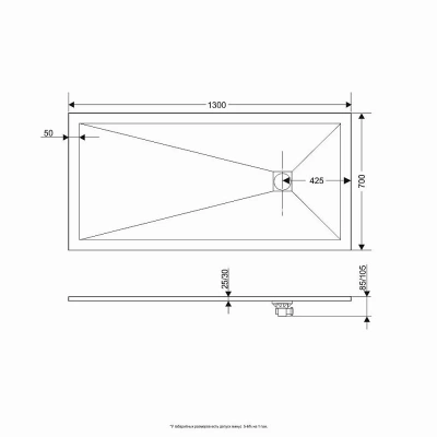 Душевой поддон RGW Stone Tray ST-W 16152713-01 70x130 белый