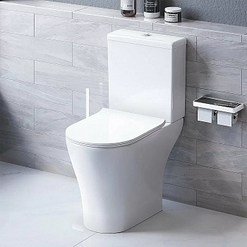 Унитаз Damixa SIRIUS DX86C8600SC белый, с крышкой микролифт, с бачком, безободковый