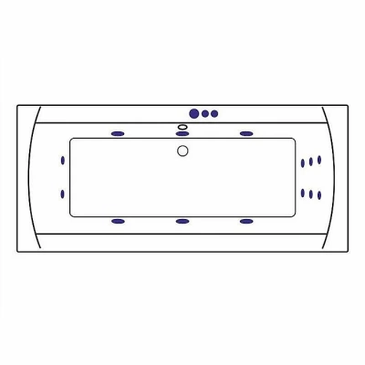Ванна акриловая Excellent Aquaria Lux Slim SMART WAEX.AQU18S.SMART.GL 180x80 белая с гидромассажем