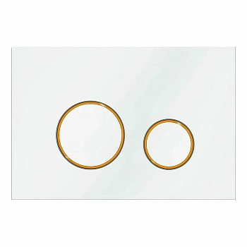 Кнопка для инсталляции Veconi Round Design VFRD004WHG белая/золото