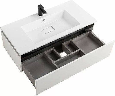 Тумба с раковиной Cezares Slider 100 SLIDER-1000-1C-SO-BO белая