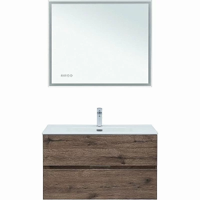 Тумба с раковиной Aquanet Алвита new 90 334187 дуб веллингтон табак