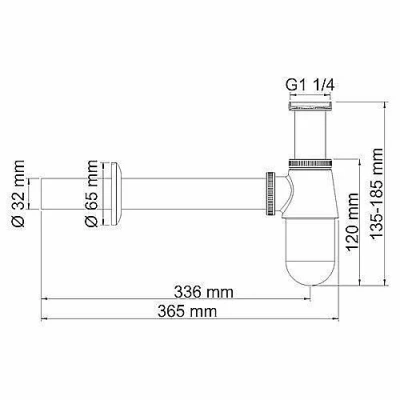 Сифон для  раковины WasserKRAFT A071