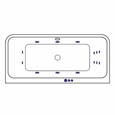 Ванна акриловая EXCELLENT Arana SMART WAEX.ARA18.SMART.CR 180x85 белая с гидромассажем