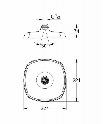 Верхний душ Grohe Grandera 27974000 хром