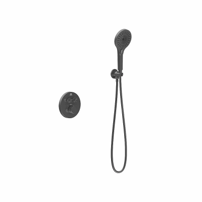 Душевая система Vincea Inspire VSFW-3I22MT5GM вороненая сталь