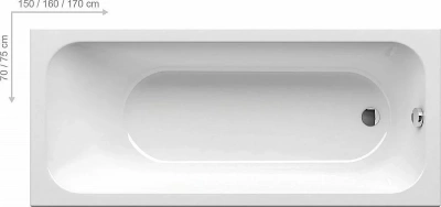 Ванна акриловая Ravak Chrome 170x75