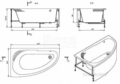 Ванна Roca Merida 170х100