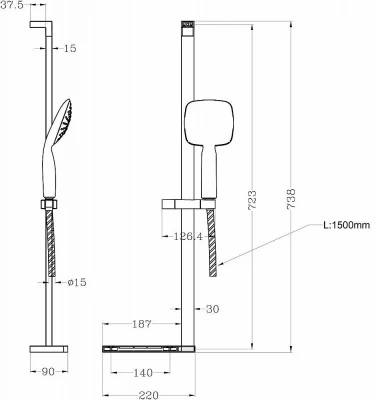 Душевая гарнитура Lemark LM8073C
