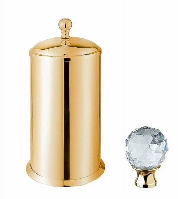 Баночка для ваты Cezares APHRODITE-PC-03/24-Sw Золото 24 карат/Swarovski