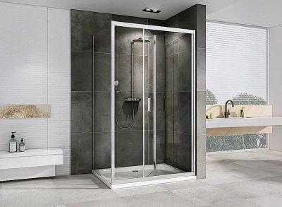 Душевой уголок ABBER Sonnenstrand AG07100-S85 100x85 стекло прозрачное/профиль хром