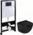 Унитаз подвесной SantiLine SL-5018MB+SL-03 безободковый, с инсталляцией, с крышкой микролифт, черный матовый Унитаз подвесной SantiLine SL-5018MB+SL-03 безободковый, с инсталляцией, с крышкой микролифт, черный матовый
