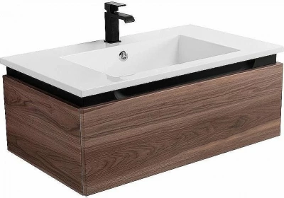 Тумба с раковиной Cezares Slider 80 SLIDER-800-1C-SO-NA орех дымчатый