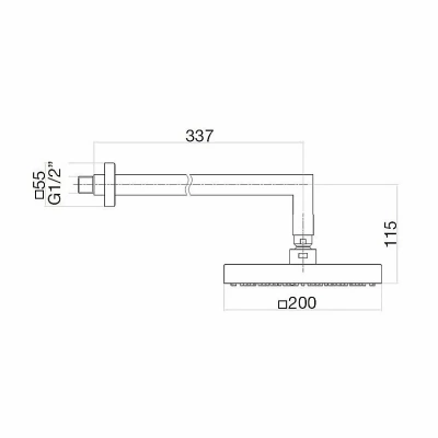 Верхний душ Webert SHOWER SET AC0840794 золото матовое