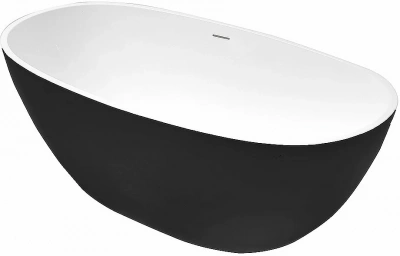 Ванна акриловая Grossman Classic GR-2503MB 170х87 белая, черная матовая