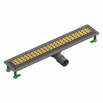Душевой лоток Ctesi FLOW ROUND GOLD 60 BK4024730/1 золото