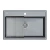 Кухонная мойка Paulmark STEPIA 80 + ролл-мат STEP PM117551-GRM+R375-BS серый металлик