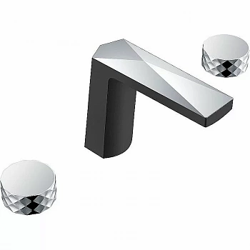 Смеситель для раковины Boheme Venturo 150-BCR-DIAMOND черный/хром