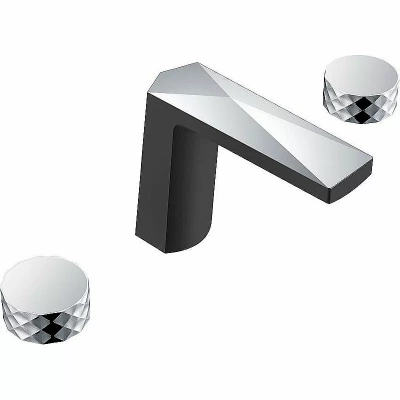 Смеситель для раковины Boheme Venturo 150-BCR-DIAMOND черный/хром