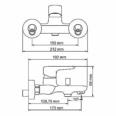Смеситель для ванны WasserKRAFT Vils 5601