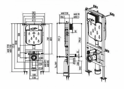 Инсталляция для подвесного унитаза CREAVIT GR5003.01
