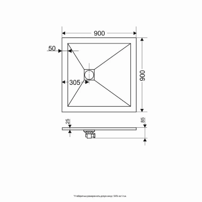 Душевой поддон RGW Stone Tray 16152099-01 90x90 белый