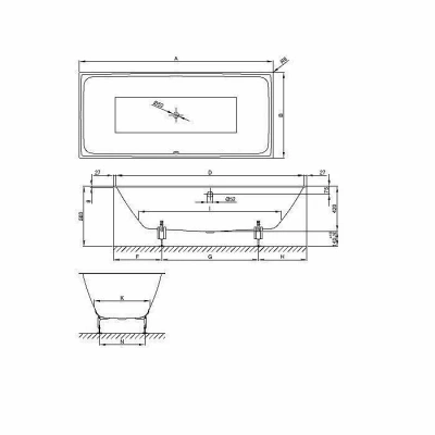 Ванна Bette Loft 3172-000 PLUS 180x80 Белый