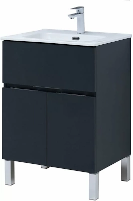 Тумба с раковиной Aquanet Алвита New 277547 60 антрацит