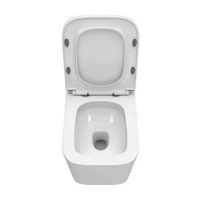 Унитаз подвесной BelBagno DUE-TOR BB5171CH-TOR/SC белый, с крышкой микролифт, безободковый, слив-торнадо