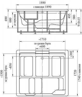 Минибассейн Радомир Цезарь Platinum 188х174 белый