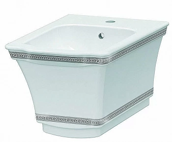 Биде подвесное с декором Chrome Boheme Hermitage 953-CR