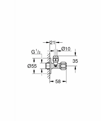 Угловой вентиль Grohe 22018000