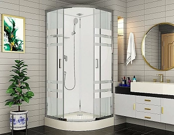 Душевая кабина Esbano ECONOM ESE-90CR стекло прозрачное с декором