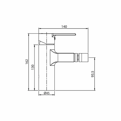 Смеситель для биде Koller Pool Kvadro Arc KA0300 хром