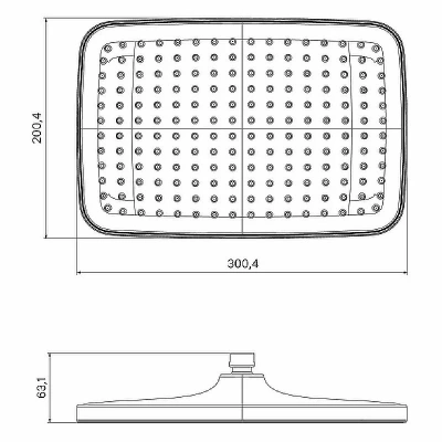 Верхний душ Iddis Esper ESP25BSi64 черный матовый