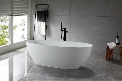 Ванна из искусственного камня Vincea VBT-4S01MW 170х76 белая матовая