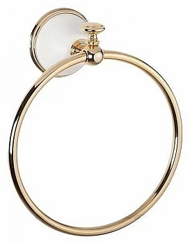 Полотенцедержатель-кольцо Tiffany World Harmony TWHA015bi/oro золото/белый