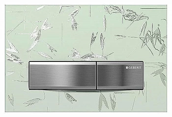 Кнопка для инсталляции Geberit Sigma 50 зеленый с узором