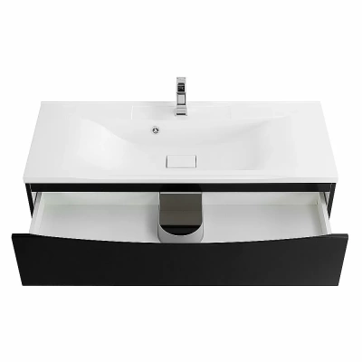 Тумба с раковиной Belbagno MARINO 120 подвесная Nero Lucido