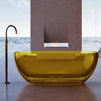 Ванна Abber Kristall AT9703Amber 170x75 желтая прозрачная