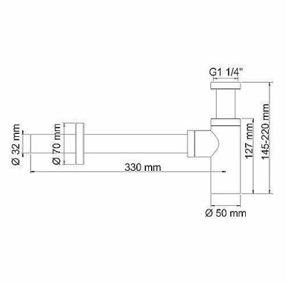 Сифон для раковины WasserKRAFT Glan A171