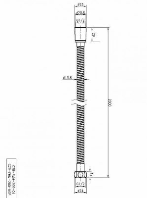 Душевой шланг Cezares CZR-FMM-200-NOP