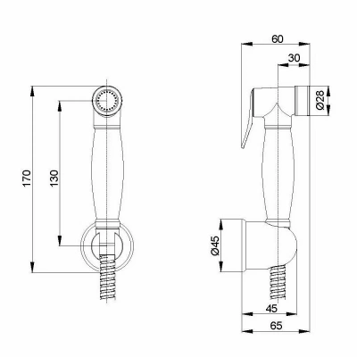 Гигиенический душ Veragio KIT 30815 бронза