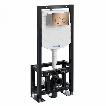 Система инсталляции для унитаза WasserKraft Dill 61TLT.010.ME.RG02 с кнопкой розовое золото