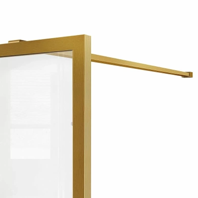 Душевое ограждение Vincea Walk-In 100 VSW-1HC100CFBG стекло прозрачное-рифленое/профиль брашированное золото